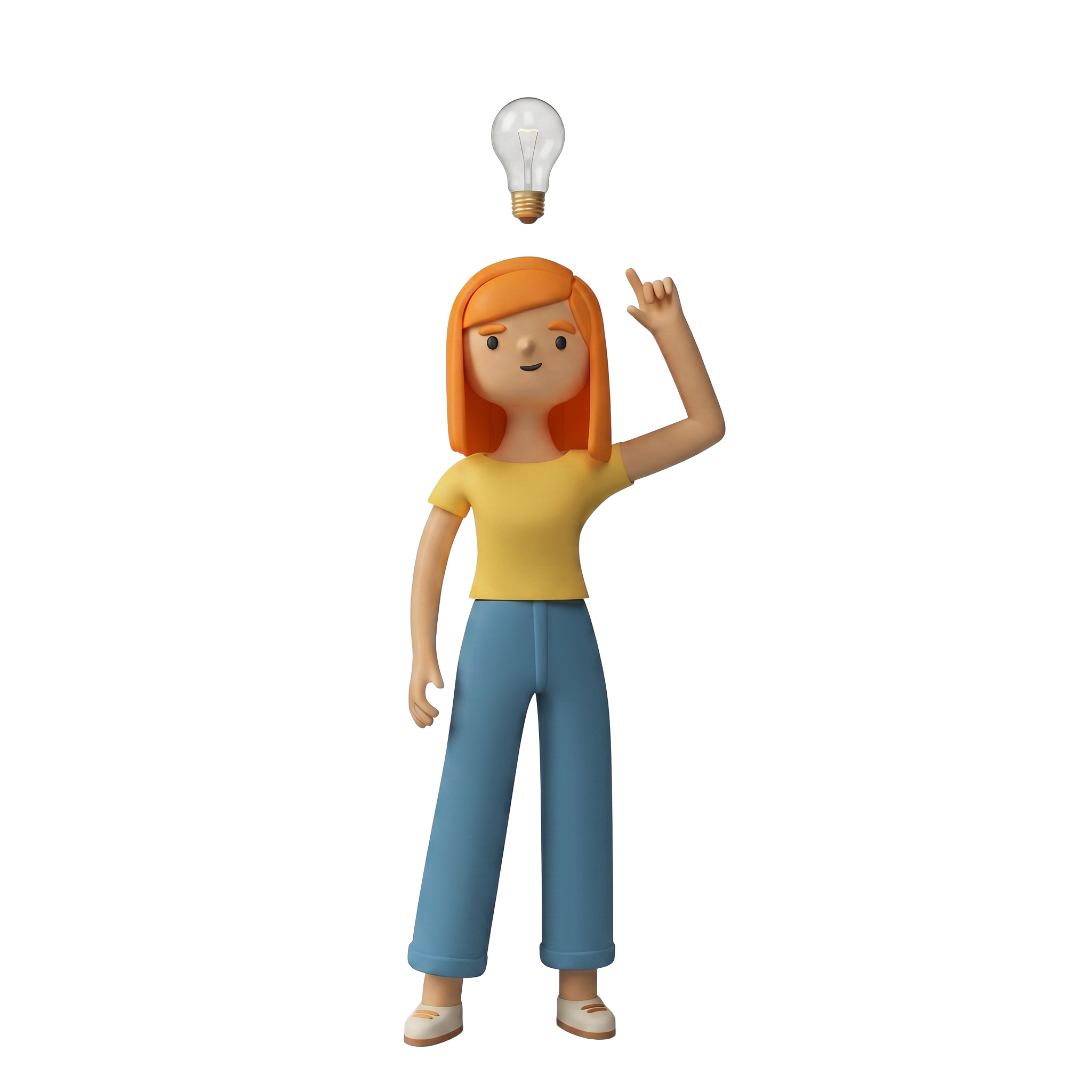 Personaje con una bombilla